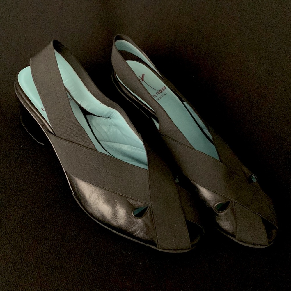 thierry rabotin Leather Elastic Fabric Wedges - Picture 2 of 8